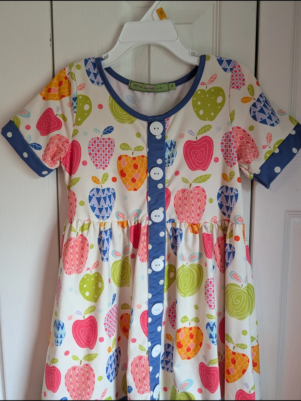 Millie Loves Lily Girls Apple Print Dress